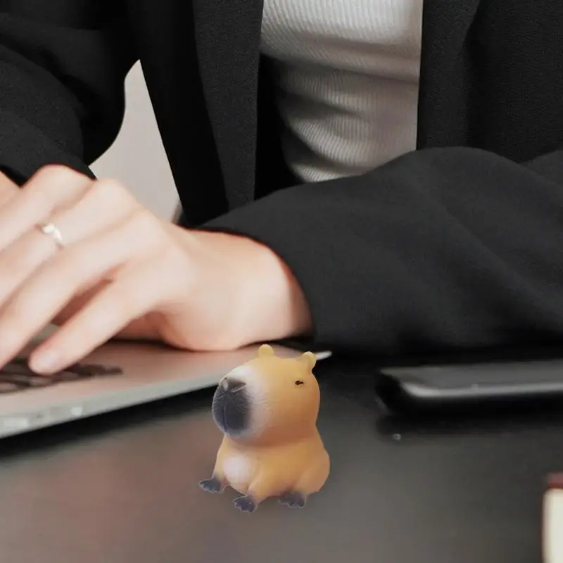 Capybara Fidget Toys Soft Capybara Toys Cute Quick Rebound Anti Stress Cartoon Animal Fidget For Stress Relief Fidget Toys Mini Stress Relief Toy