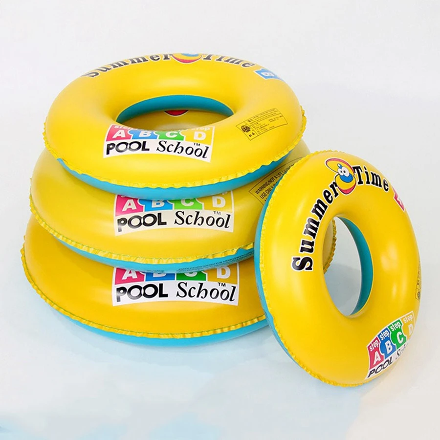 1pcs Thickened Letter Shell Printed Swimming Ring Children's Water Entertainment Floating Ring Summer Beach Party Toys