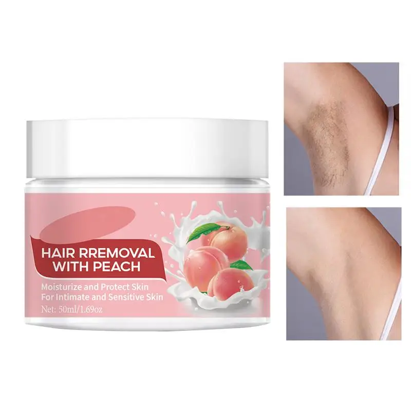 

50ml Depilatory Cream Honey Peach Hair Removal Cream Moisturizing Gentle & Soothing With Peach Extract Hair Removal Cream