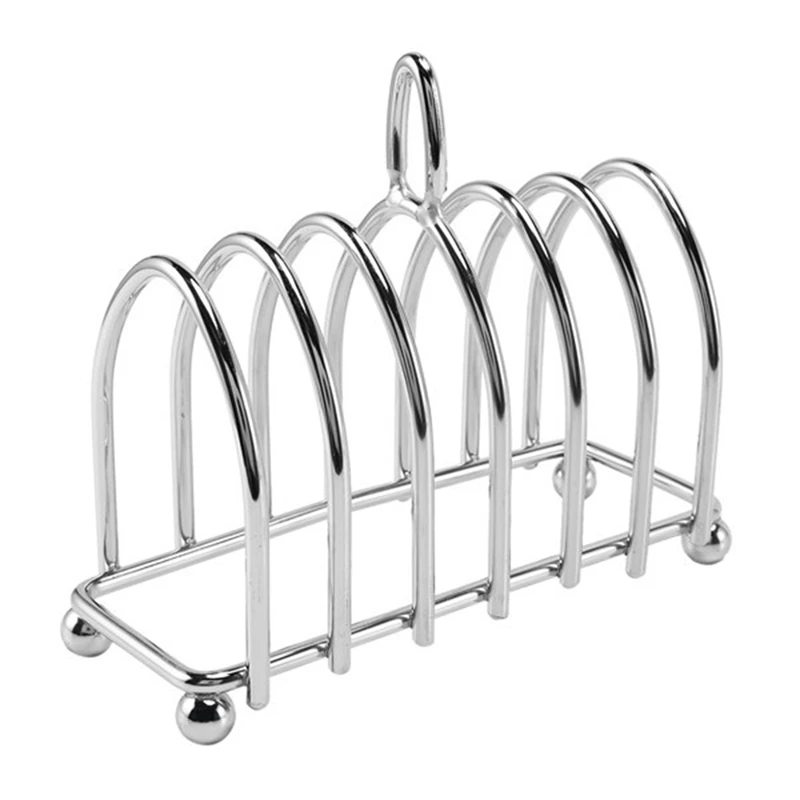 Toast Bread Rack Holder 6 Slice Stainless Steel Toast Rack With Ball Feet And Loop Carry Handle carry