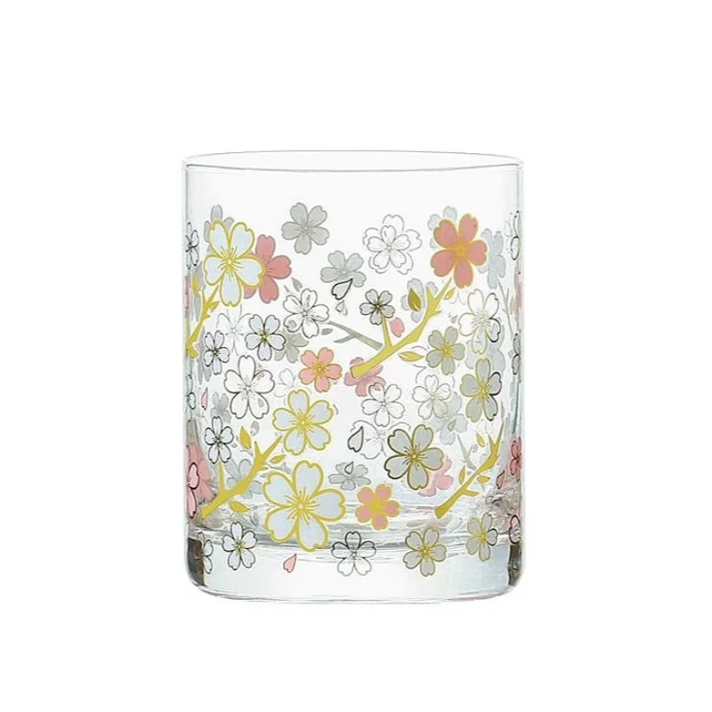 396ml Cold Water Color Changed Glass Cups Round Mouth Coffee Mug Wine Glass Gradient Color Girl Mug