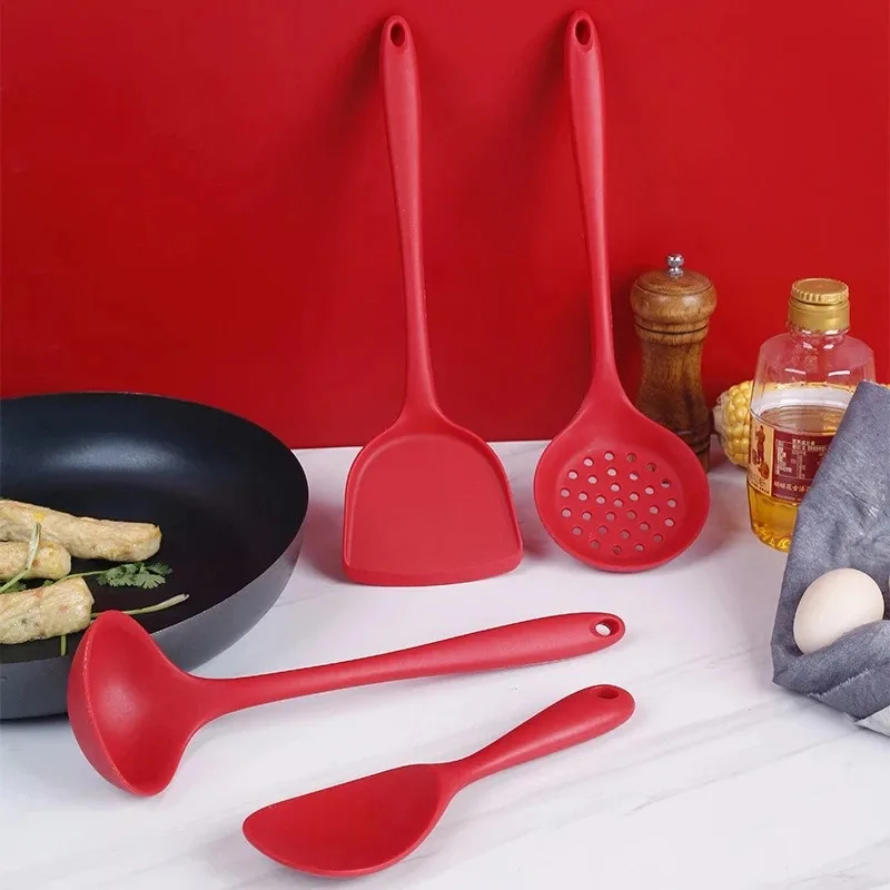 Cooking Kitchenware Tools Silicone Spoon Spatula Shovel Utensils Non-stick Cookware Kitchen Gadgets Cooking Accessories
