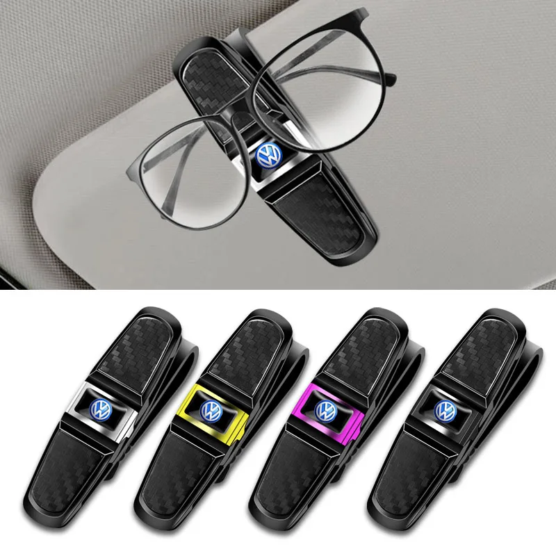 자동차 안경 클립 선 바이저 안경 선글라스 홀더 폭스바겐 VW RLine R 골프 Amarok T5 T4 Magotan Polo 용 자동차 액세서리