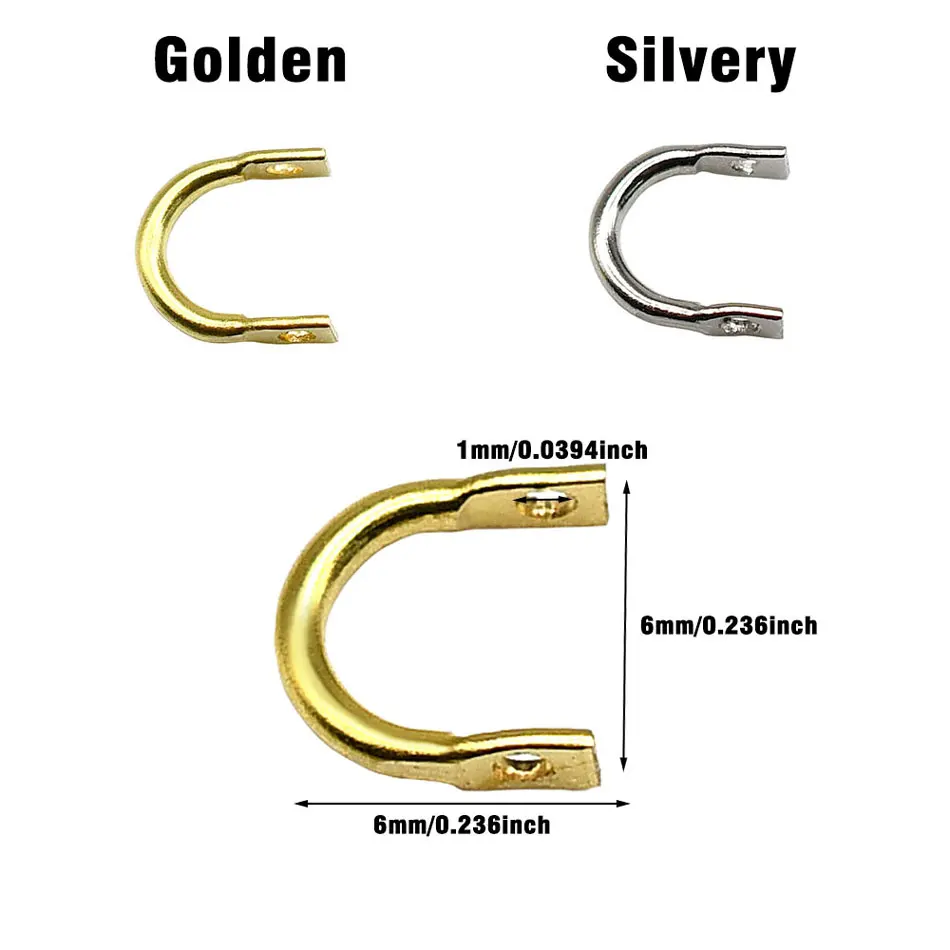 MNFT 50Pcs Messing Angeln Gabelkopf Einfach Spin Spinner Gabelkopf Angeln Löffel Spinnerbait Locken Zubehör DIY Machen Angelgerät – Detail 3