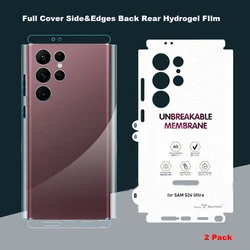 2Pcs Durable Hydrogel Film with Edge - to - Edge Rear Protection - High Definition