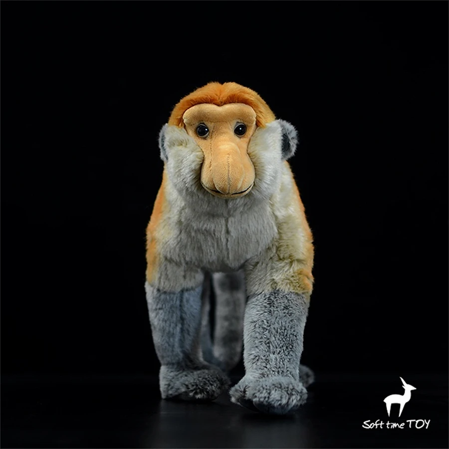 Proboscis Monkey High Fidelity Anime Cute Plushie Nose Ape Plush Toys Lifelike Animals Simulation Stuffed Doll Kawai Toy Gifts 3