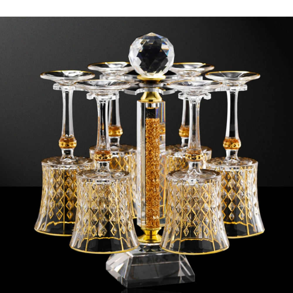 

European Entry Lux Red Wine Glass Crystal Glass Tumbler Wine Decanter High-End Luxury Gift Set Household Goblet