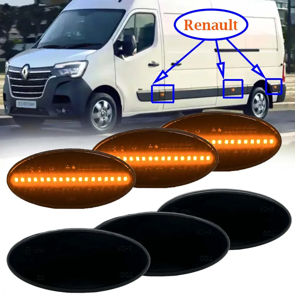 LED Ambra Lato 6x Luci Per Renault Master MK3 Opel Movano MK2 2010-16