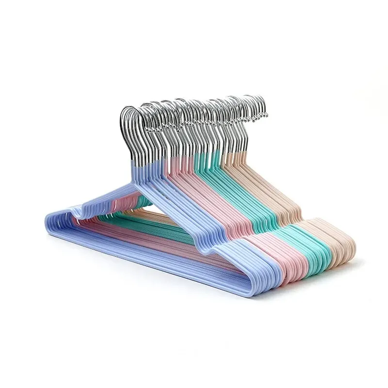 Clothes Hanger 10PCS Non-slip Dip Plastic Dormitory Drying Adult Rack Household Thick Support