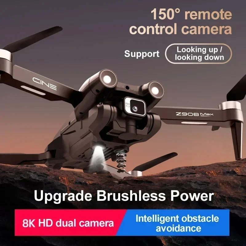 레노버 Z908 프로 맥스 드론, 8K GPS 듀얼 HD 브러시리스 모터, 전문 항공 사진, FPV 장애물 회피 쿼드로터, 신제품