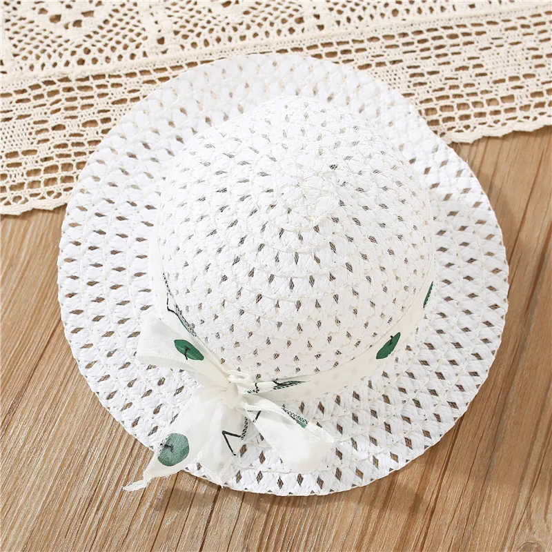 فستان بناتي صيفي كرز + قبعة