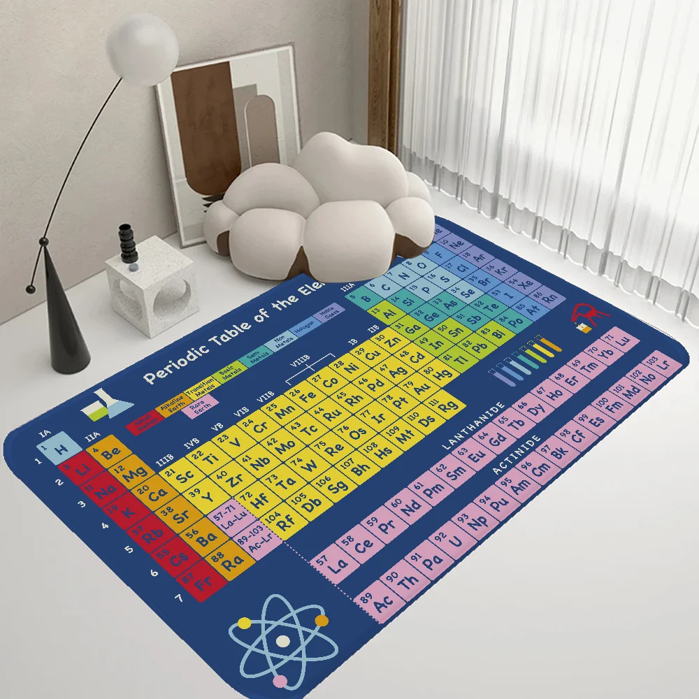 Periodic Table of Elements Bathroom Mat Anti-slip Absorb Water Long Strip Cushion Bedroon Mat Hotel Decor Mat 3