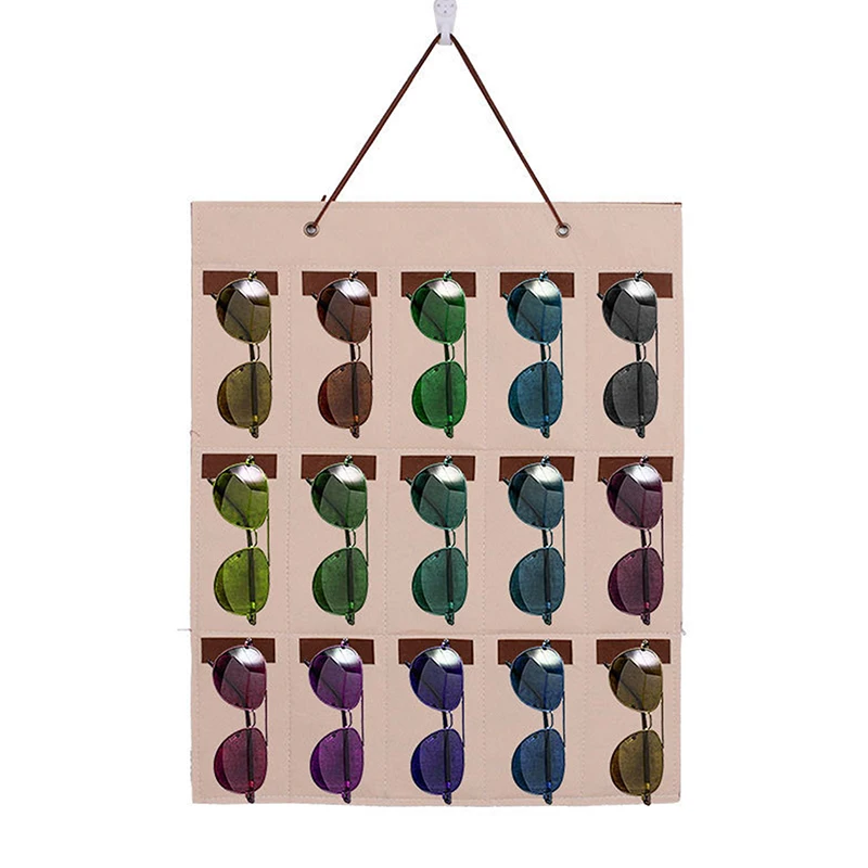 

Foldable Felt Glasses Hanging Bag Sunglasses Sunglasses Wall Storage Bag Hanging Freely