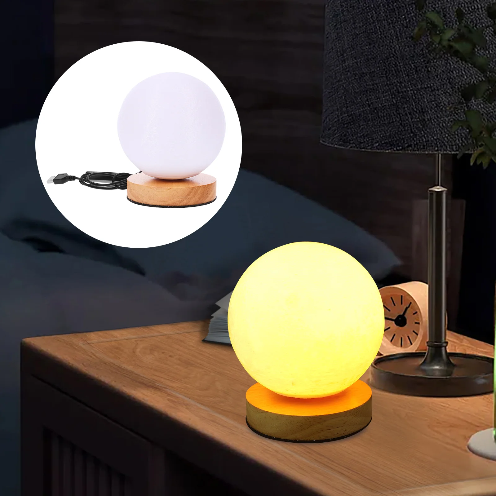 

Moon Night Lamp Desk Night Lamp Bedroom LED Night Lamp Desktop Rotatable Lamp Decoration