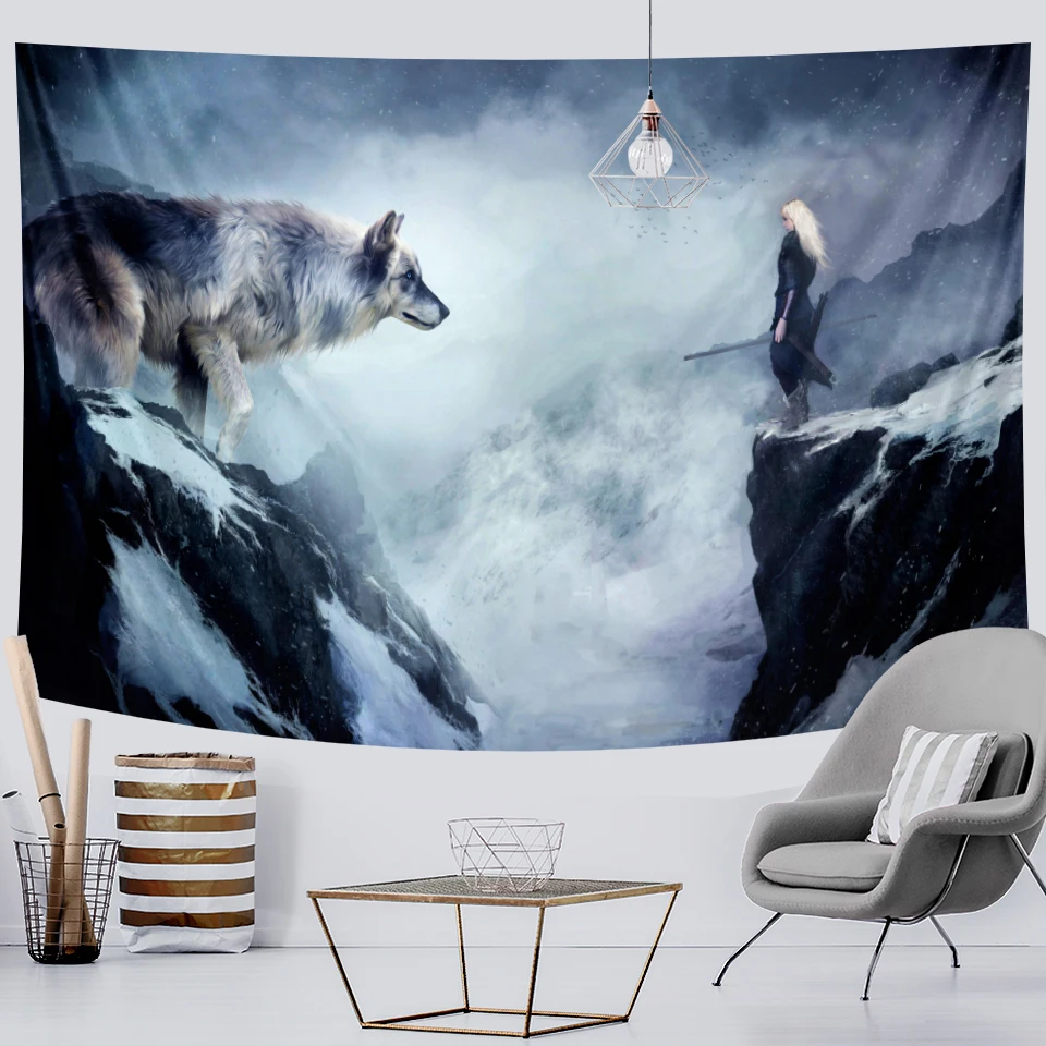 Wolf Fabric, Wallpaper and Home Decor