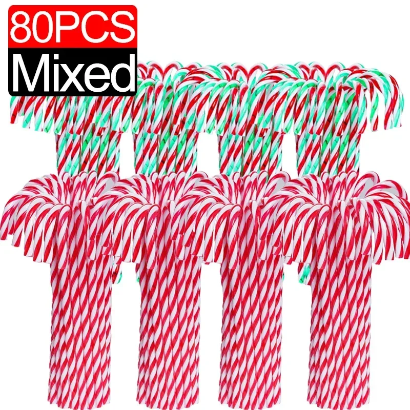thumbnail image 1 of Colgante de bastón de caramelo de acrílico, árbol de Navidad, muleta retorcida, adorno colgante, feliz año nuevo, fiesta de Navidad, decoración del hogar, rojo y verde, 1 of 5