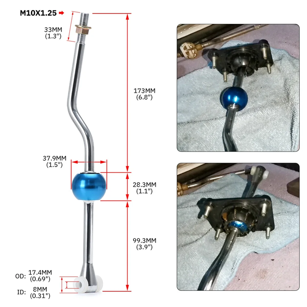 M10X1.25 Short Throw Shifter for Peugeot 206 1999-2000