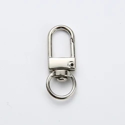 Gold Rotating Dog Buckle Lobster Clasps for DIY Jewelry and Key Ring Accessories - Wholesale Pack of 10/50/100 (Silver)