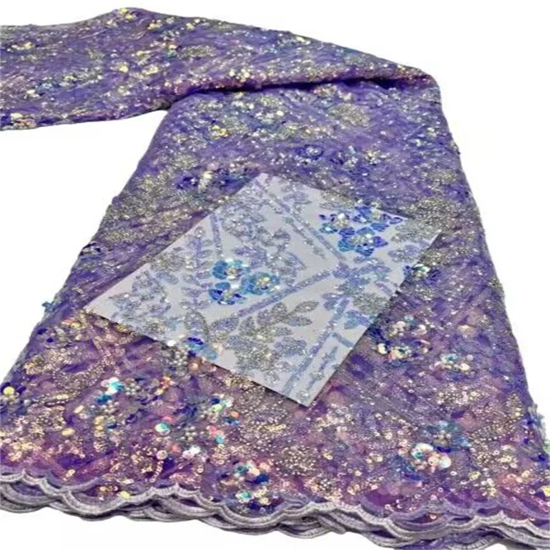 

Новейшая африканская кружевная ткань 2023, Высококачественная французская Высококачественная нигерийская кружевная ткань ручной работы с бисером для свадебного платья