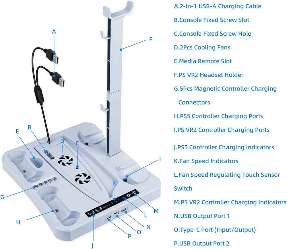 Ps5 vr carregamento docking station expositor processador unidade ps mover  vitrine armazenamento titular para sony playstation 5 acessórios