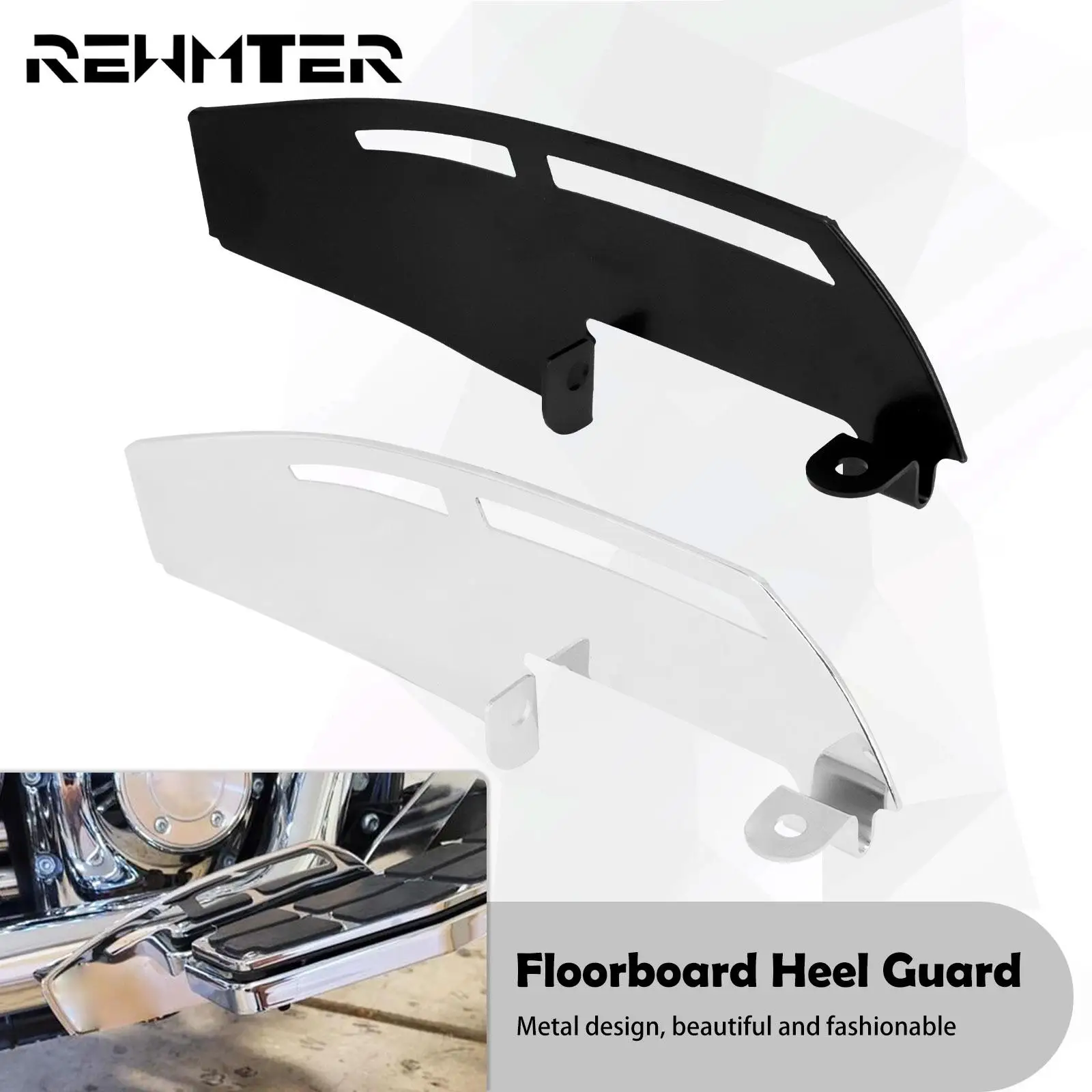 

Motorcycle Driver Floorboard Rider Footboard Heel Guard For Harley Softail FL FLD Touring Road King Street Electra Glide Ultra