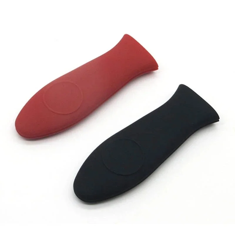 1Pcs Silicone Pot Handle Sleeve Anti Slip Heat Resistant Cast Iron Pots Sleeve Cookware Parts Household Kitchen Accessories