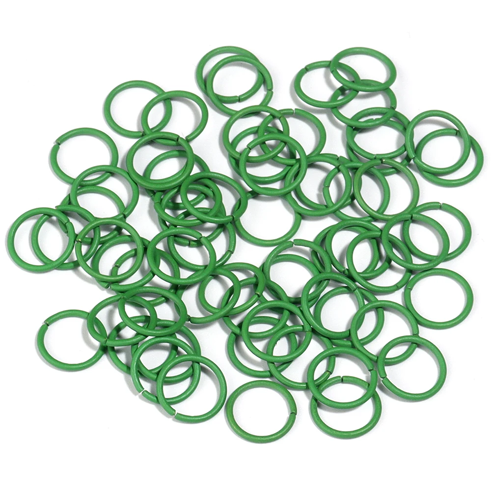 Colorful Metal Single Loop Rings for DIY Jewelry Making - 50pcs Assortment