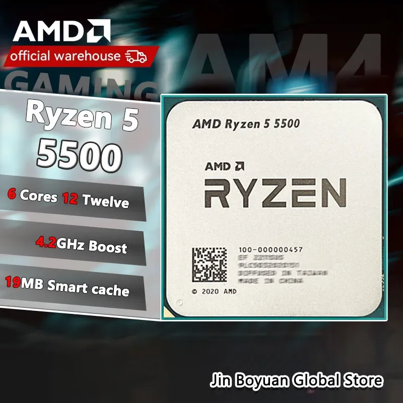 New AMD Ryzen 5 5500 R5 5500 3.6 GHz 6-Core 12-Thread CPU