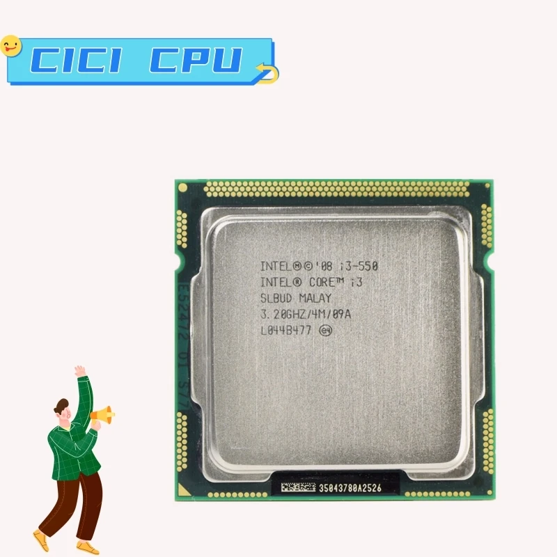 

Двухъядерный процессор Intel Core i3-550 i3 550 3,2 ГГц 4 Мб 73 Вт LGA 1156