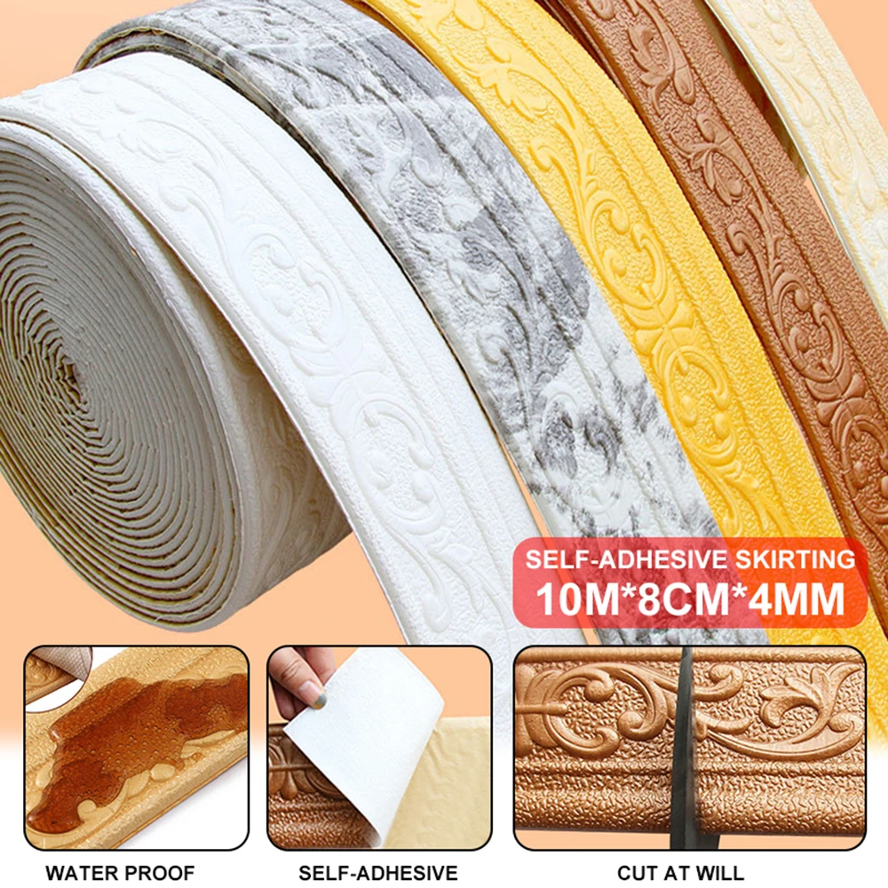  Wall Edging Strip Self Adhesive 3D Border Waterproof