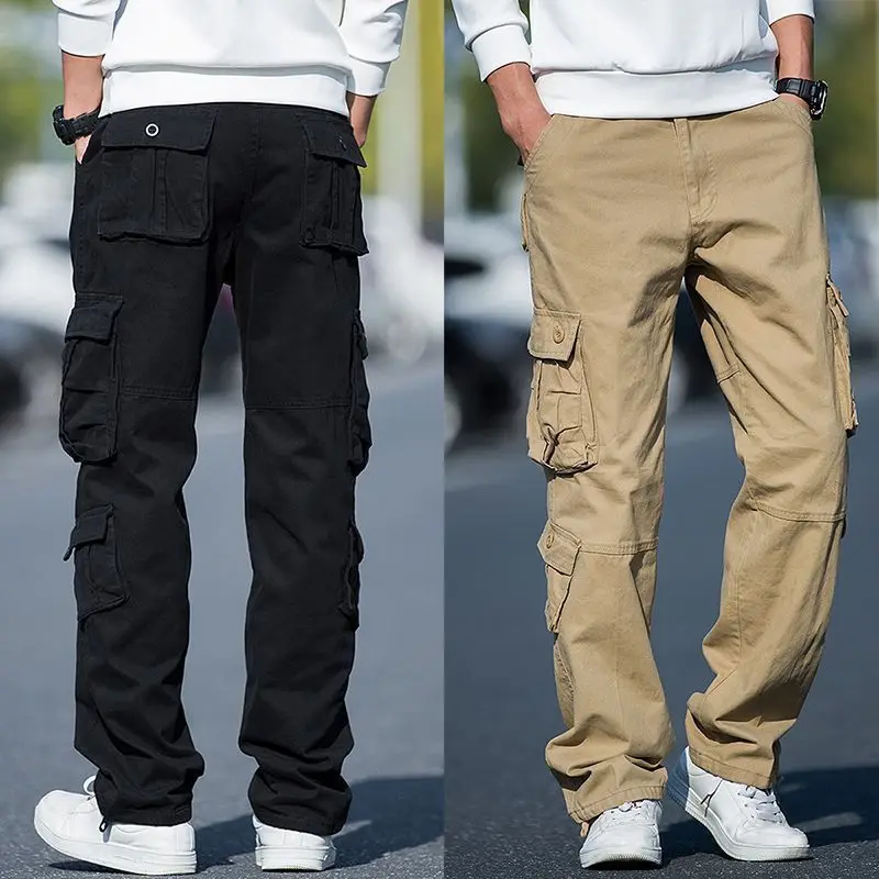 2025, mehrere Taschen, taktische Cargohose, Herren-Baumwolloverall, Outdoor-Arbeitshose, große Größe, Herrenbekleidung, Camo-Wanderhose