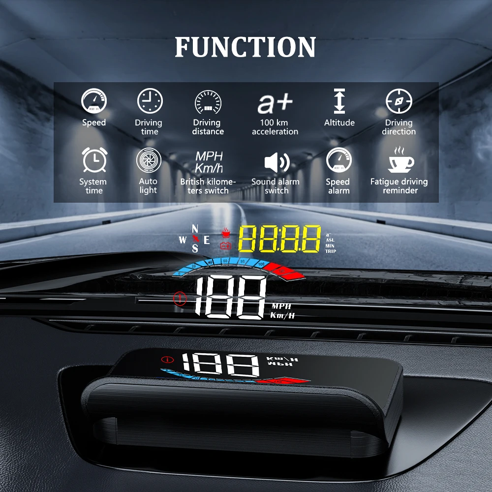 OBDHUD M16  ÷ ӵ, Ʈ  ϸ ħ ˶ δ,     , GPS HUD