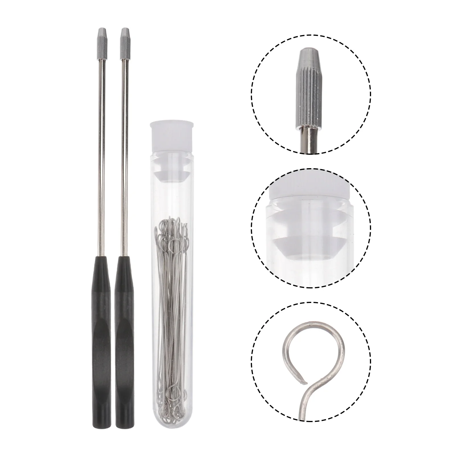 

92 Pcs Copper Microbiology Inoculation Rod Handle Loop Inoculating Ring Parts