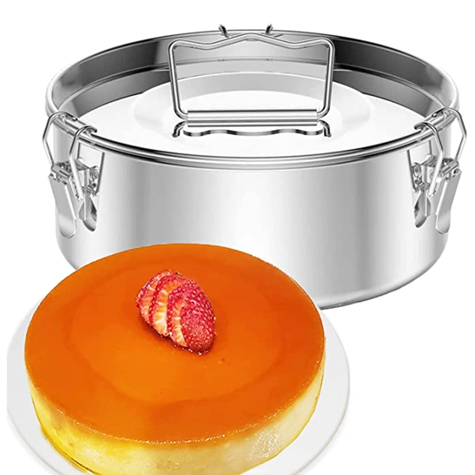Flanera Flan Maker 1.5quart Stainless Steel Pot Mold Dessert Cookware