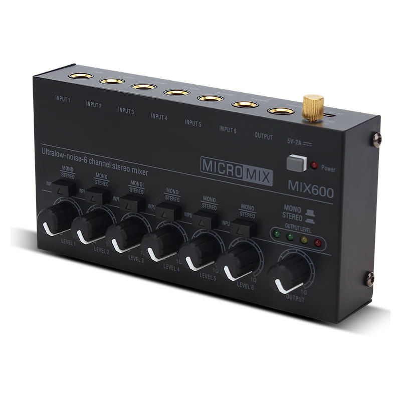 Channels Stereo Mixer Fuluode Mini Professional Sound Mixer Audio Portable Ultra Low-Noise Line for Recording Live N