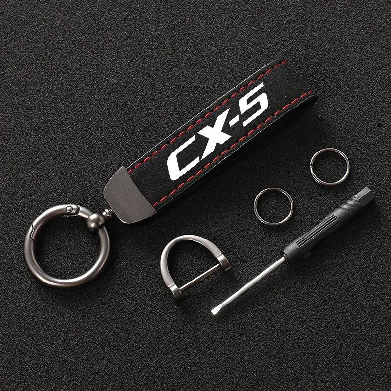 

Suede Metal Buckle Car Keychains Business Gift with Brand Logo For Mazda CX-5 CX5 CX 5 2013 2014 car accessories