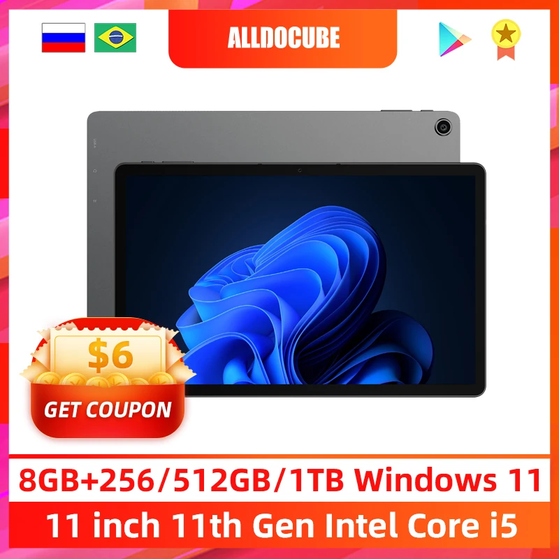 Alldocube iWork GT i5-1135G7 8GB RAM 256GB PICE SSD 512 ТБ/16GB + 512GB/1 ТБ 11 inch win11 2K экран |