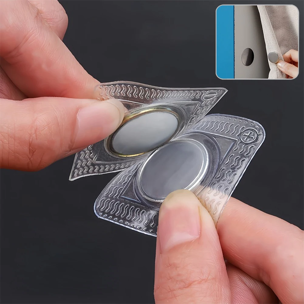 10Pcs PVC Invisible Hidden Metal Strong Magnetic Snaps Button Invisible Sew Magnetic Magnet Fastener For Handbag Clothing