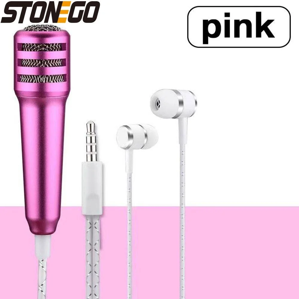 Mini Karaoke Microphone Portable Condenser Mic for Smartphone Tablet PC Stylish Handheld Singing Mic with Powerful Sound