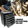 7-Drawer Rolling Tool Box, Tool Chest with Wheels and Locking System,High Capacity Tool Storage Cabinet Organizer (Black) 4