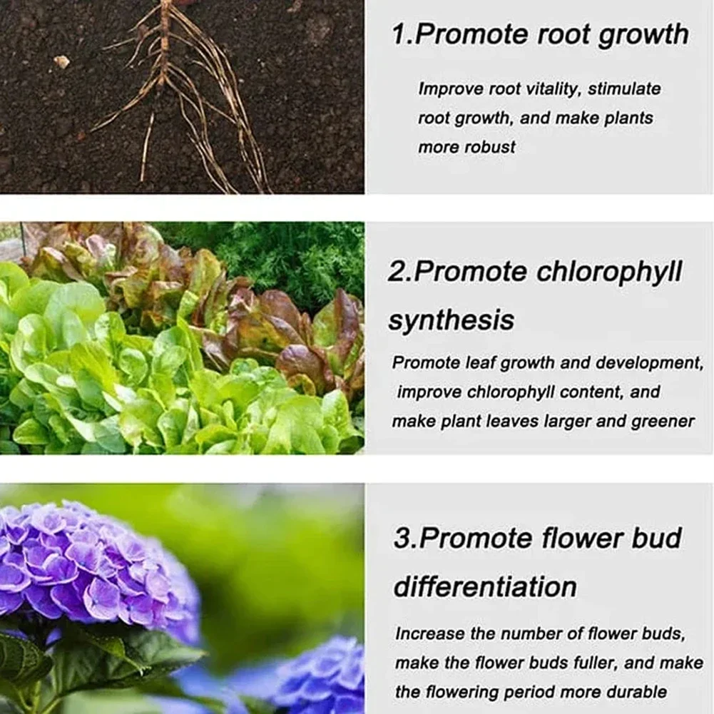 22Pcs/Bottle Plant Food Organic Fertilizer for Plants Garden Bonsai Soil Rooting Hormone Seeds Vegetables Fertilizante Grow