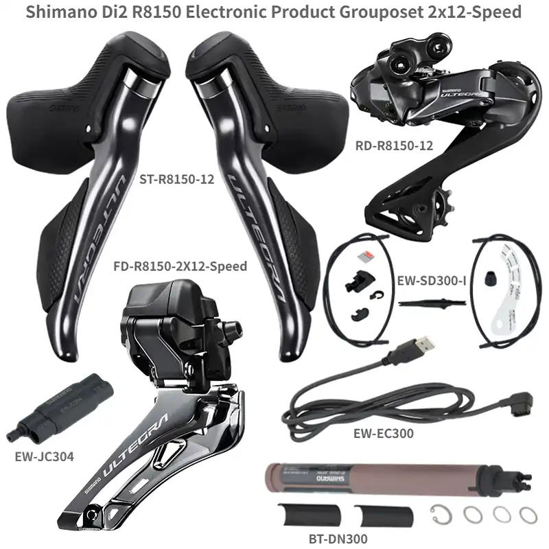 SHIMANO ST-R8150 R/L(左右セット)Di2 2x12S Shimano Ultegra Di2 R8150 2x12 Spd Rim Brake Group Kit w