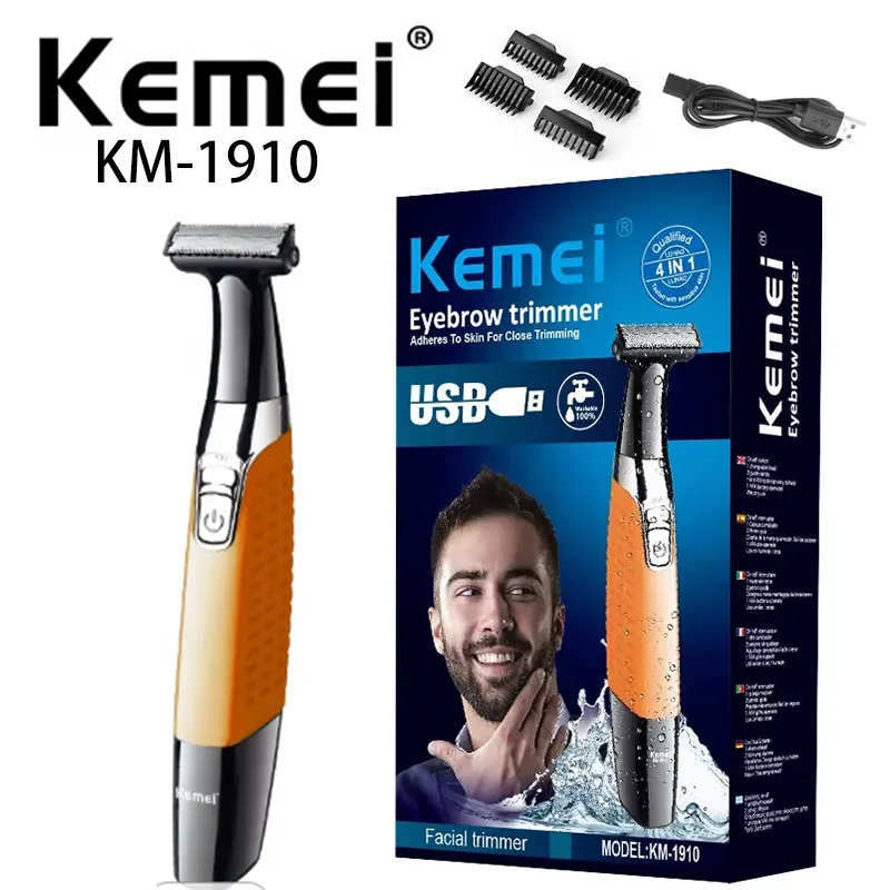 

Kemei Electric Shaver for Men Rechargeable Beard Trimer Waterproof Razor Professional Hair Shaving Machine Grooming Shaver Blade