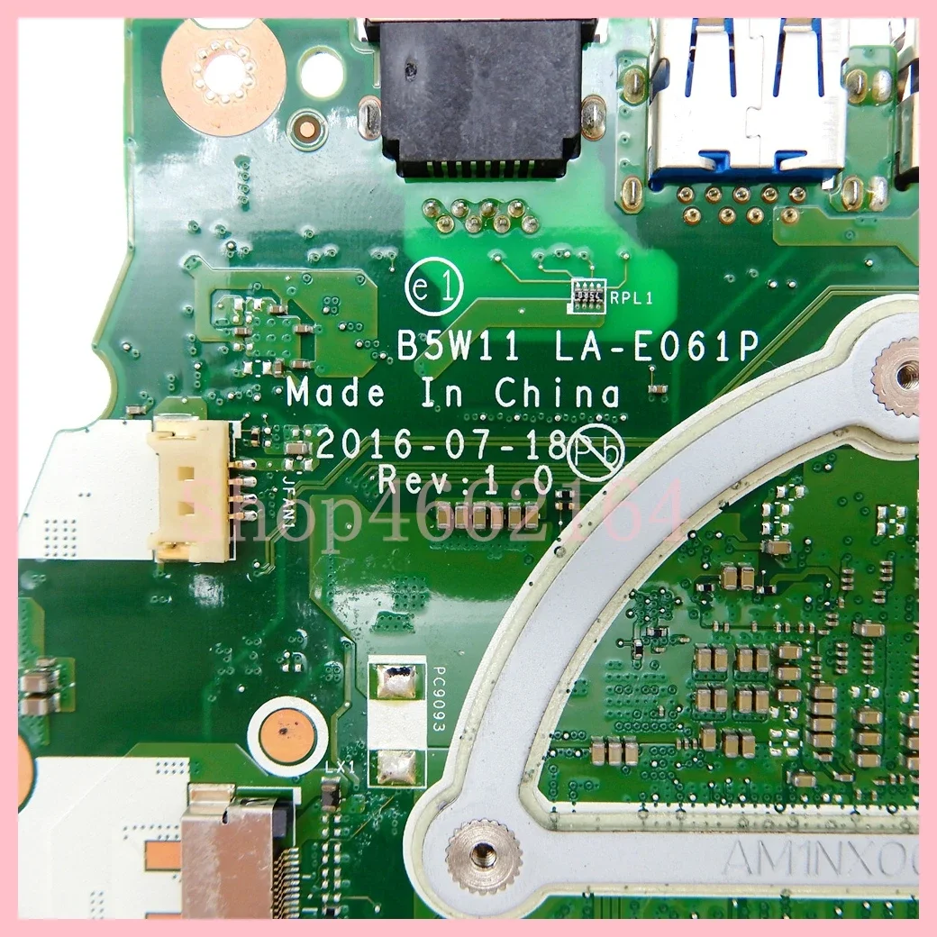 LA-E061P With i3-6006U CPU Notebook Mainboard For Acer Aspire ES1-572 EXTENSA 2540 Laptop Motherboard 100% Tested OK