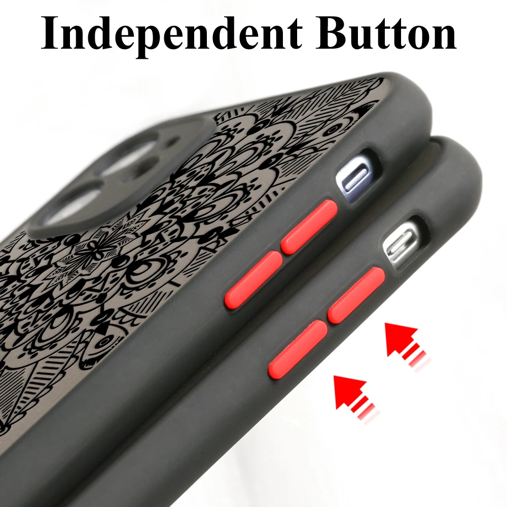 Elegant Mandala Design Protective Phone Case - Enhanced Durability and Style