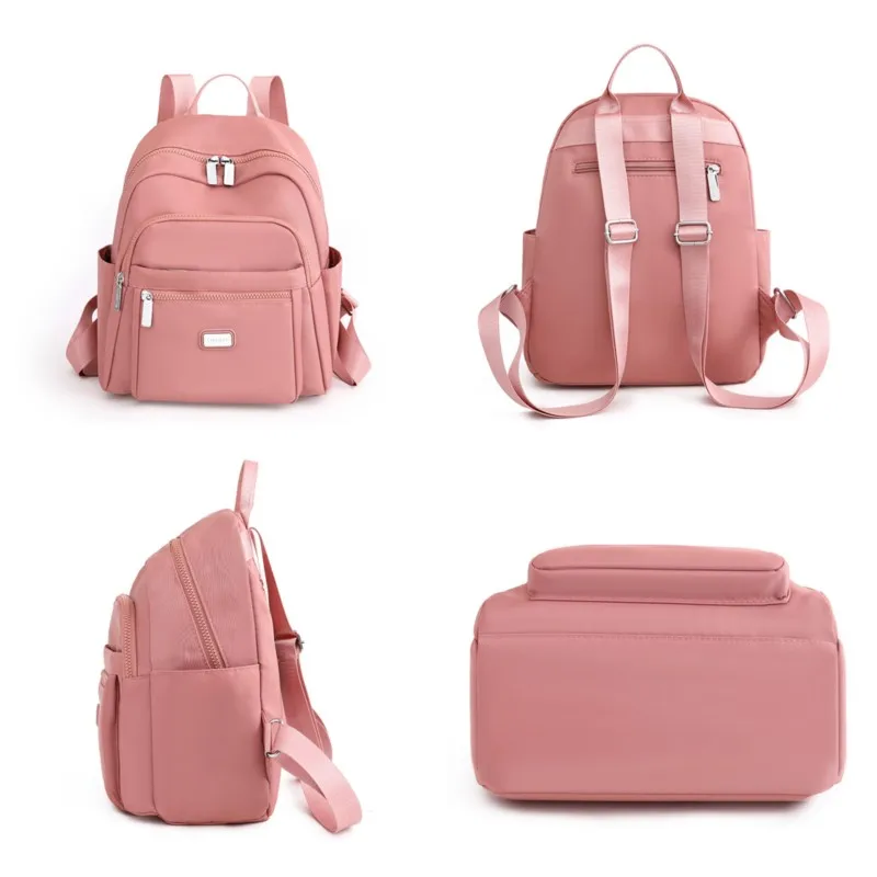 Women's Nylon Backpack Fashion Trend Travel Rucksack Large Capacity Schoolbag Handbag Lady Simplicity Leisure Both Shoulder Bags
