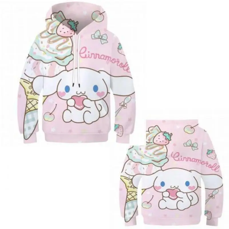 

Новинка Толстовка Sanrio с японским мультяшным изображением кавайная куртка в стиле коричного цвета Милая весенне-осенняя Повседневная Верхняя одежда для мальчиков и девочек пуловер детский подарок