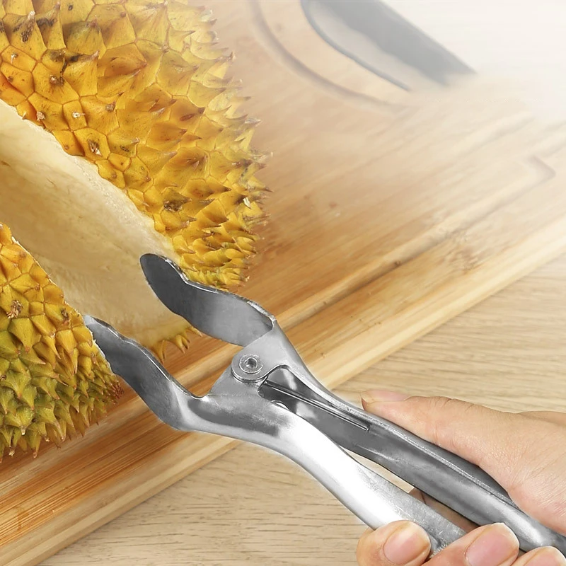 1Pc Durian Opener Manual Durian Peel Breaking Tool for Restaurant Grocery Party Stainless Steel Fruit Shelling Open Tool
