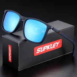 Enhanced Product Title:  
Sleek Polarized Men's Sports Sunglasses - Lightweight & Comfortable Square Design (Blue Mirror)