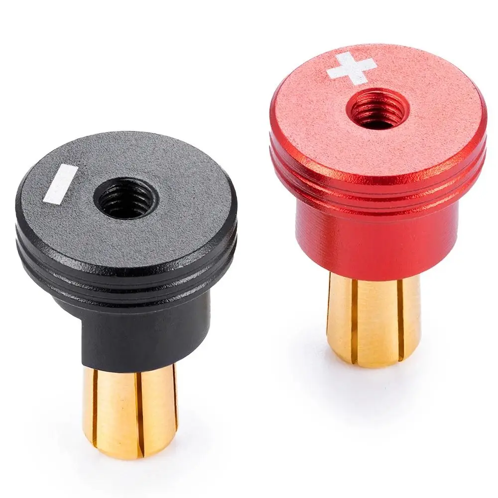 

1Pair Brass Banana Plug with Metal Heat Sink 4.0mm/5.0mm Car Battery Connector Cover RC Drone for RC Model Cars